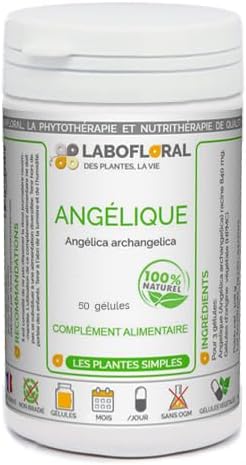 Angélique Labofloral 50 gélules dosées à 280 mg - Complément alimentaire - Digestion, ballonnements - Fabriqué en France