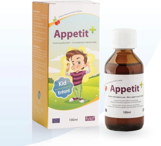 APPETIT+ Booster - Stimule l’Appétit & Prise de Poids - Fenugrec & Complexe Vitamines B - Goût Cerise Agréable - 100ml - Sans Gluten