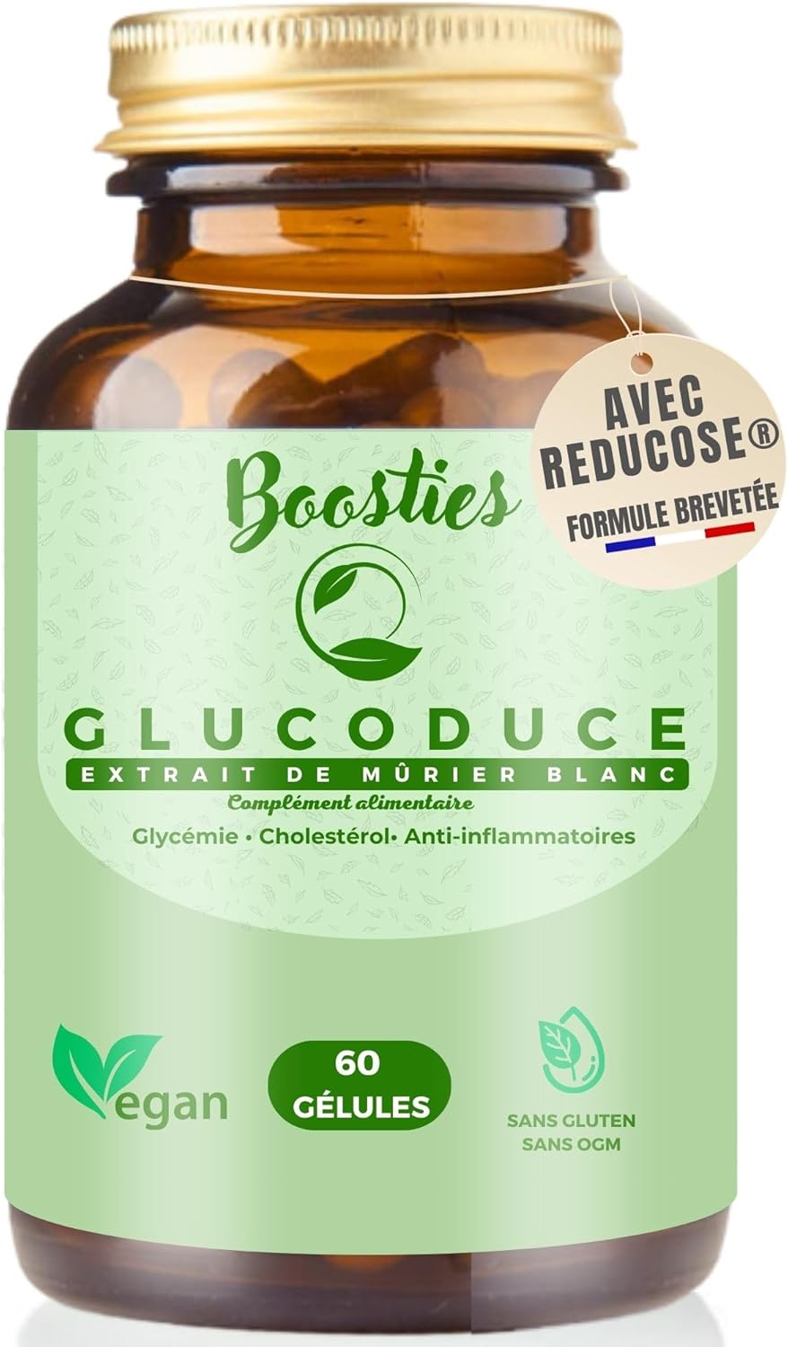 Reducose® (Extrait de mûrier blanc) 750mg – 5x plus riche en DNJ - Poids – Réduit le niveau de glucose dans le sang – - Réguler l’appétit- 60 Gélules - Végan – Boosties