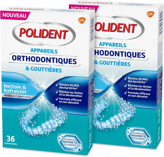 Corega Appareils Orthodontiques et Gouttières, Élimine 99,99 pourcent des bactéries, 72 comprimés