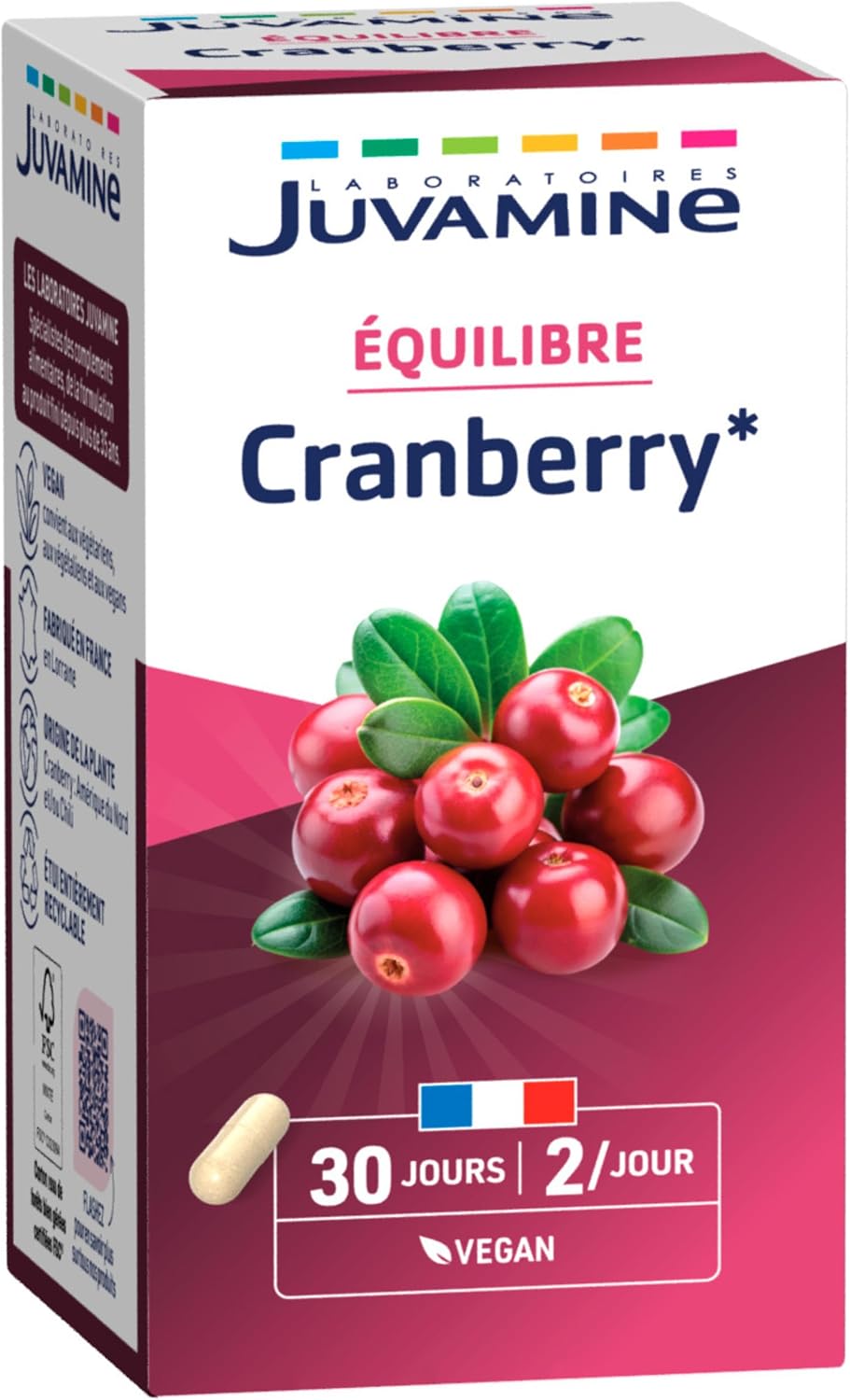 , Cranberry, Bien, ëtre Urinaire, Formule Concentrée, Canneberge, Confort Féminin, Végan, Programme 1 mois, 60 Gélules, Fabriqué en France 60 unité (Lot de 1) Unique
