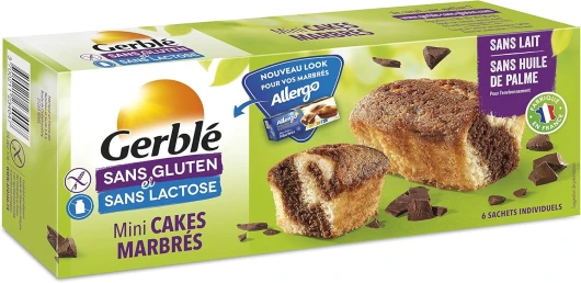 Mini cakes marbrés, Sans gluten & Sans lactose, 6 cakes, 200 g, V77886 Cakes Marbrés 200 g (Lot de 1)