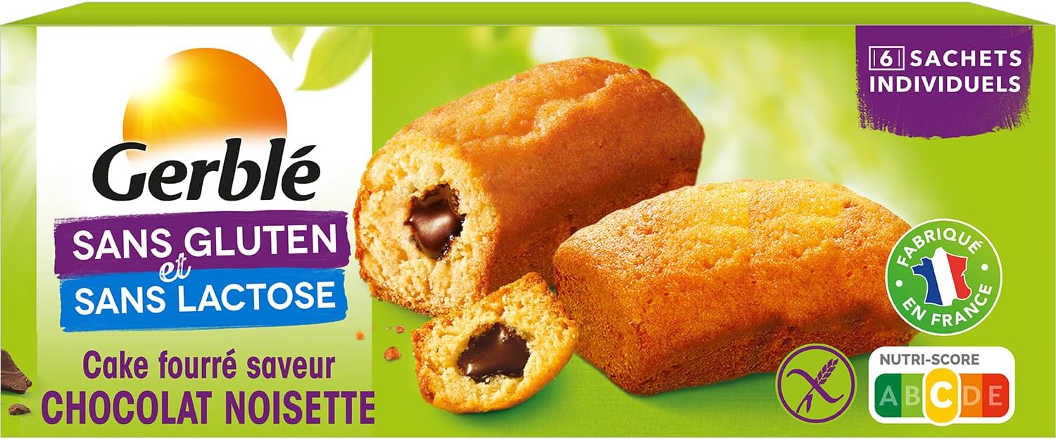 Cake Fourré Saveur Chocolat, Sans Gluten & Sans Lactose, 6 Cakes, 210 G, 202084 cake choco noisettes 210 g (Lot de 1)
