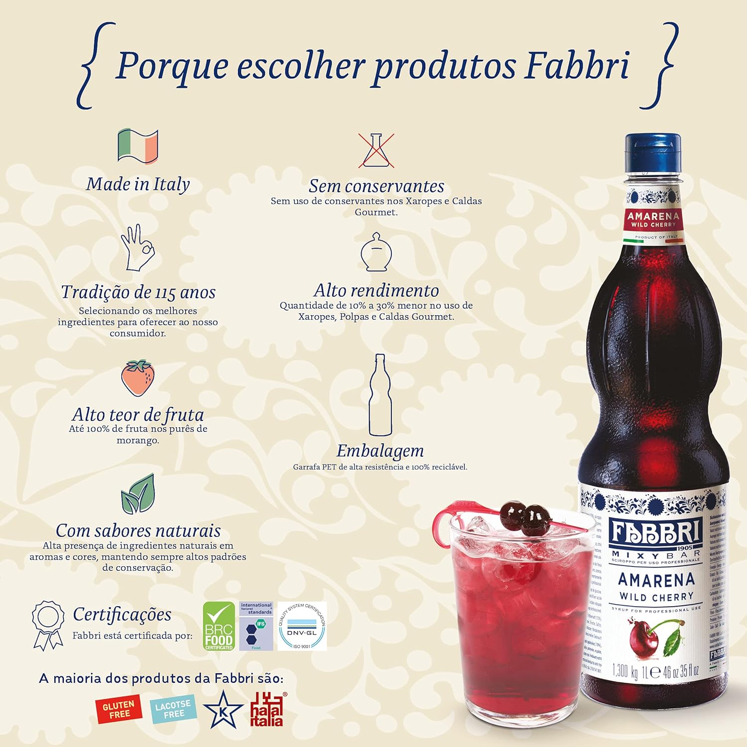 FABBRI 1905 - Sirop Menta Zero - Goût naturel de menthe, sans sucre, pour des boissons rafraîchissantes, pour garnir des glaces ou pour perfectionner des recettes de cuisine et de pâtisserie, 560ml