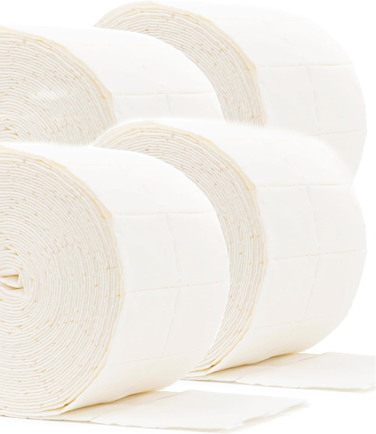 2000 pces Pads (4 rouleaux à 500 pces) - Tampons Non pelucheux pour Cleaner, Remover - Lingettes Nageldesign Manucure - Cellulose Non pelucheux - Gel, Vernis Gel, Ongles Blanc 2000 pièces