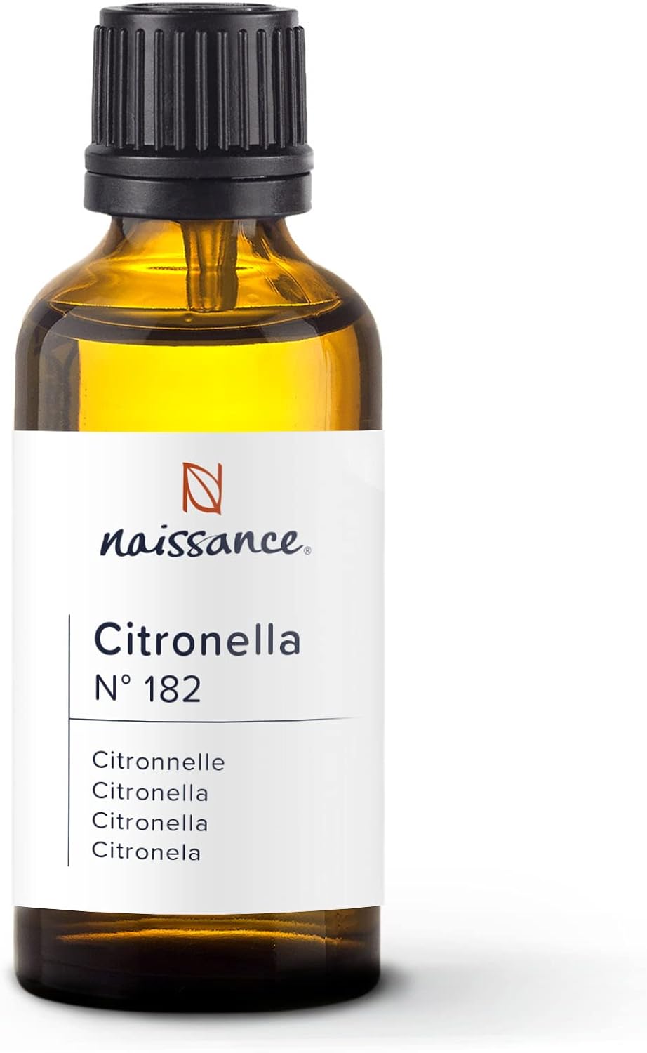 Huile Essentielle De Citronnelle (No - 182) - 50ml - Pure, Naturelle, Végan, Non Dilué - Pour Aromathérapie, Diffuseur, Humidificateur, Mélange Massage - Arôme Apaisant Citronnelle 50 ml (Lot de 1)