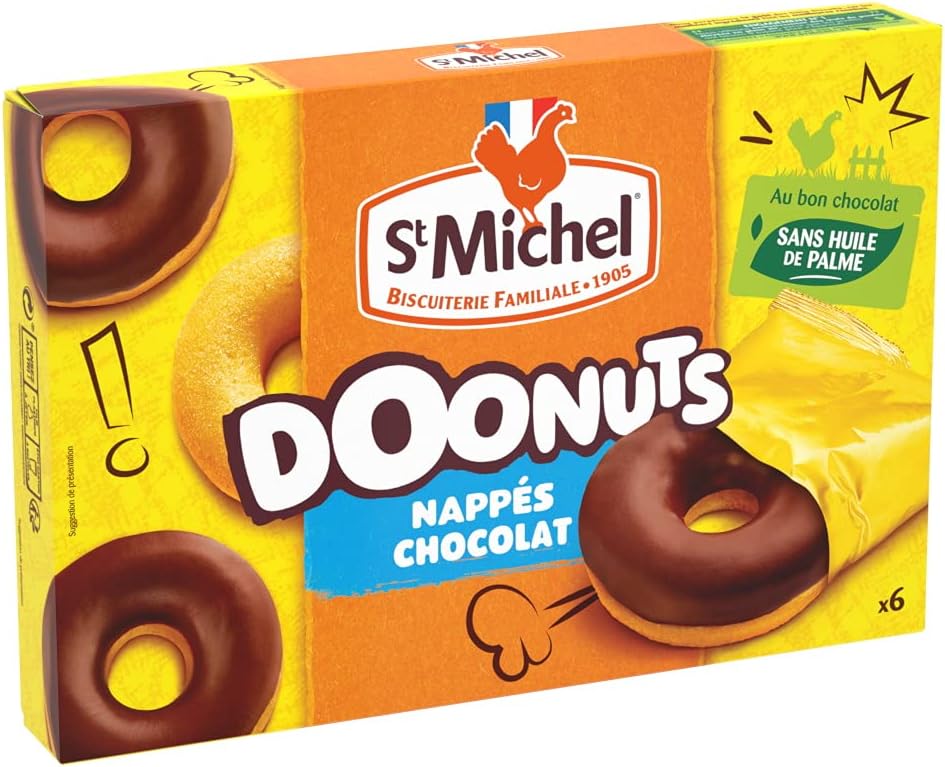 Doonuts, Nappés Chocolat, 6 Donuts, 180g