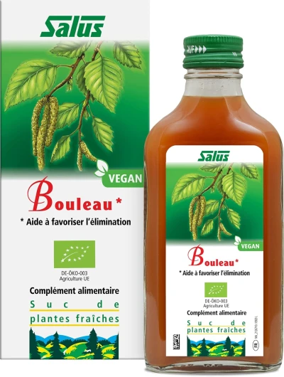 Bouleau BIO – Complément Alimentaire à Base de Suc d'Aubépine BIO – favorise l'élimination rénale de l'eau et contribue au fonctionnement des voies urinaires – Végan, Sans Additifs – 200 ml