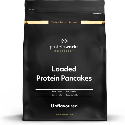 Protein Works - Pancakes Protéinés - Mélange pour crêpes Premium - Snack Idéal - Petit-Dejeuner protéiné - 16 Portions - Nature - 1kg Nature 1 kg (Lot de 1)