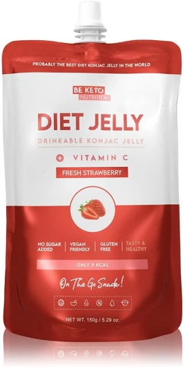 Gelée alimentaire Konjac - Fraise fraîche 150g
