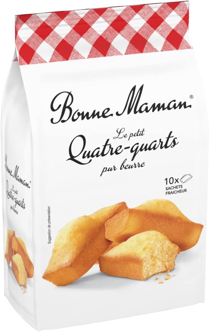 Bonne-Maman - Petit Quatre-Quart Pur-Beurre - 10 Petits Quatre-Quarts emballés individuellement - le sachet de 300g (Lot de 8) 300 g (Lot de 8)