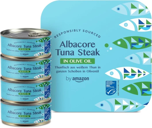 MSC Thon Blanc Entier À l'huile D'olive, 4x160g l'huile d'olive 160 g (Lot de 4)