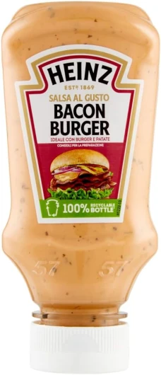 Heinz Salsa Bacon Lot de 6 hamburgers fumés et aromatisés 225 g