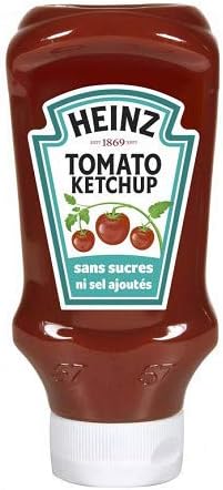 HEINZ - Ketchup Sans Sucres Et Sel Ajoutés 610G - Lot De 3 - livraison offerte