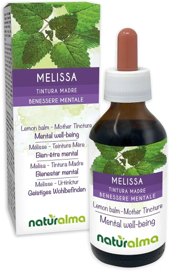 Mélisse (Melissa officinalis) feuilles Teinture Mère sans alcool Naturalma - Extrait liquide gouttes 120 ml - Complément alimentaire - Végétalien ou végan Sans alcool 120 ml (Lot de 1)