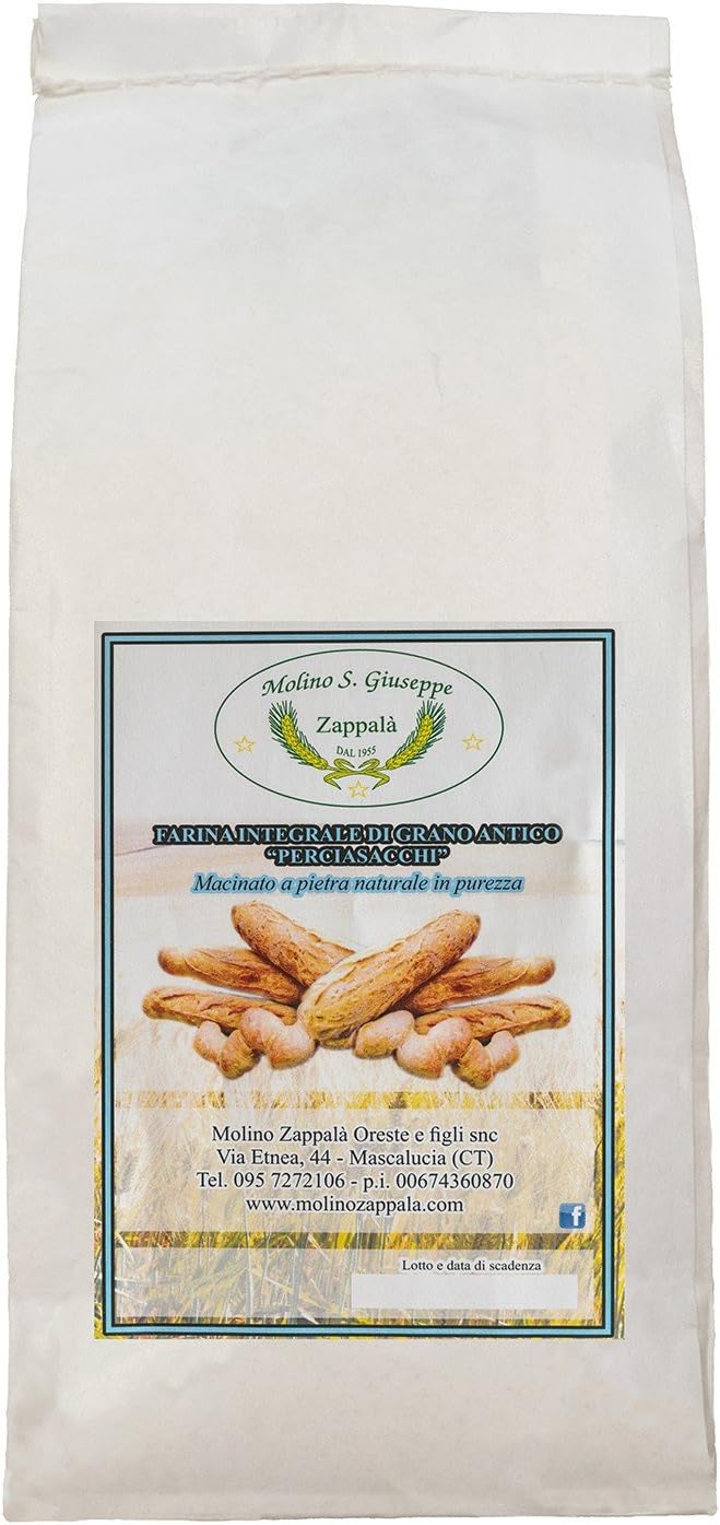5 Kg de farine complète "Perciasacchi" de blé sicilien - Molino Zappalà