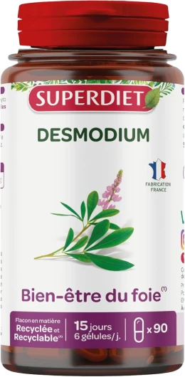 DESMODIUM - Phytothérapie - Bien-être du foie - Fabrication française - 90 gélules