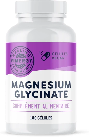 Magnésium Glycinate – 90 Portions – Soutien Énergétique et Réduction de la Fatigue – Complément de Magnésium Doux pour les Intestins - Curcuma et Gingembre – Sans Gluten Céto/Paléo sans OGM 180 unité (Lot de 1)