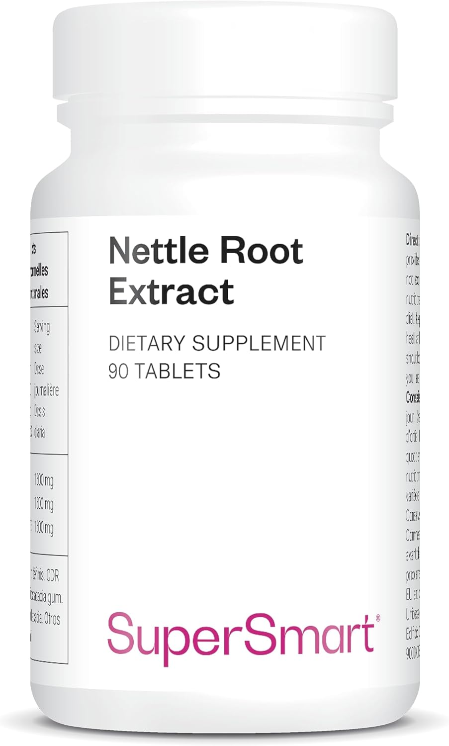 Nettle Root Extract - Extrait Naturel de Racine d’Ortie - Contribue à Soulager les Symptômes de l’Hypertrophie Bénigne de la Prostate (Réveils Nocturnes, Besoins Urgent d’Uriner…) - Supersmart