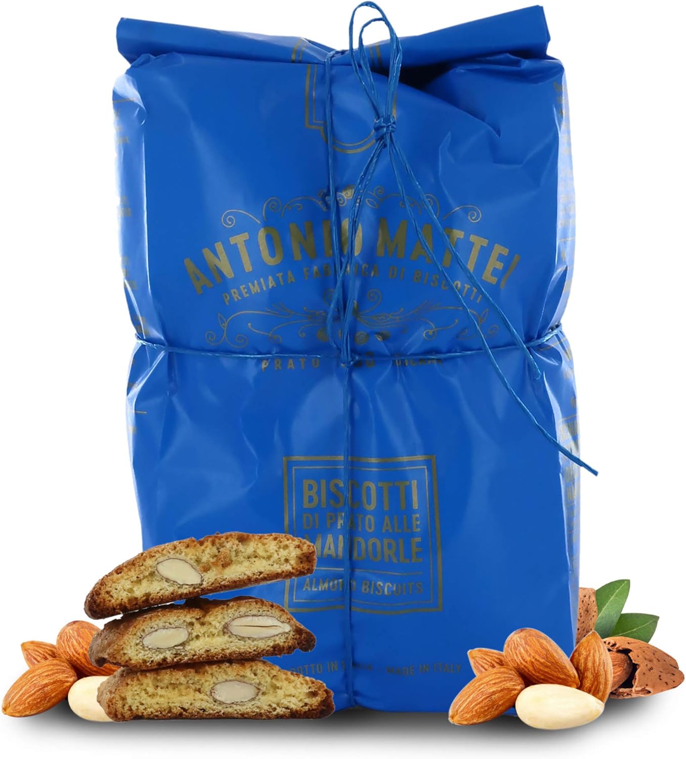 Antonio Mattei Premiata Fabbrica di Biscotti Biscuits croquants aux amandes et pignons de pin - cantuccini Toscani - 500g