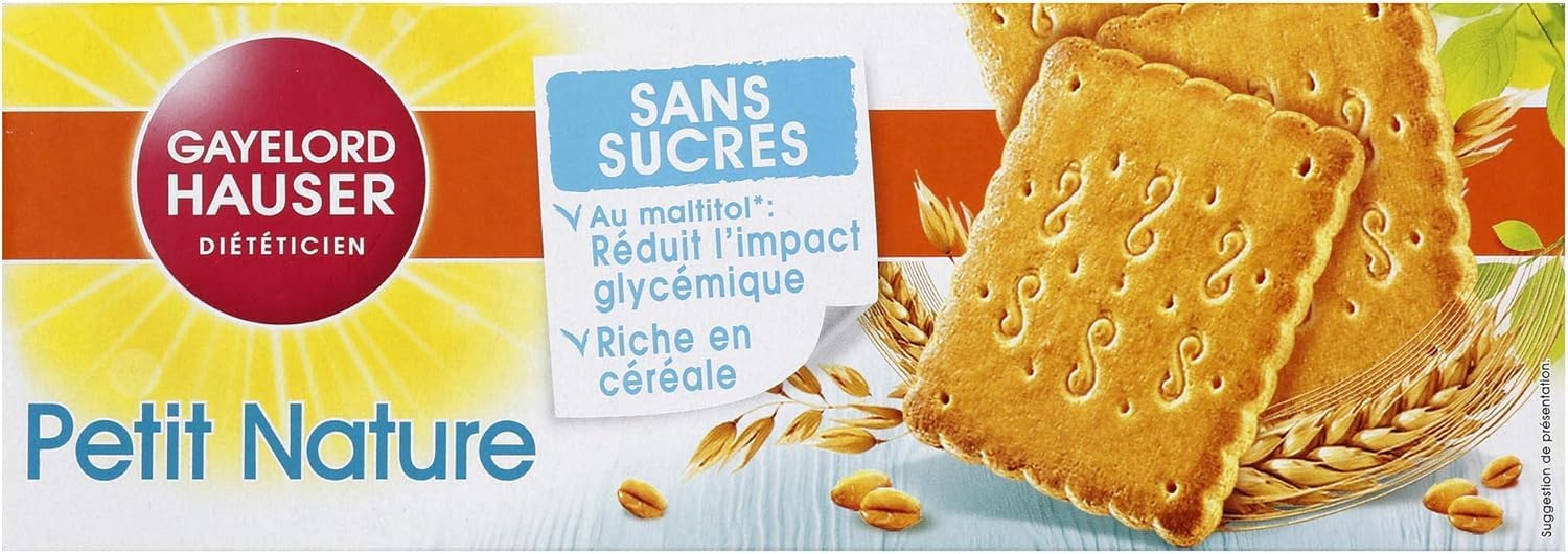Biscuits Petit Nature - Sans Sucres Ajoutés - Source de Fer et Zinc - Farine de Blé - Sans Arômes Artificiels - 156g Biscuits Nature - Lot de 1