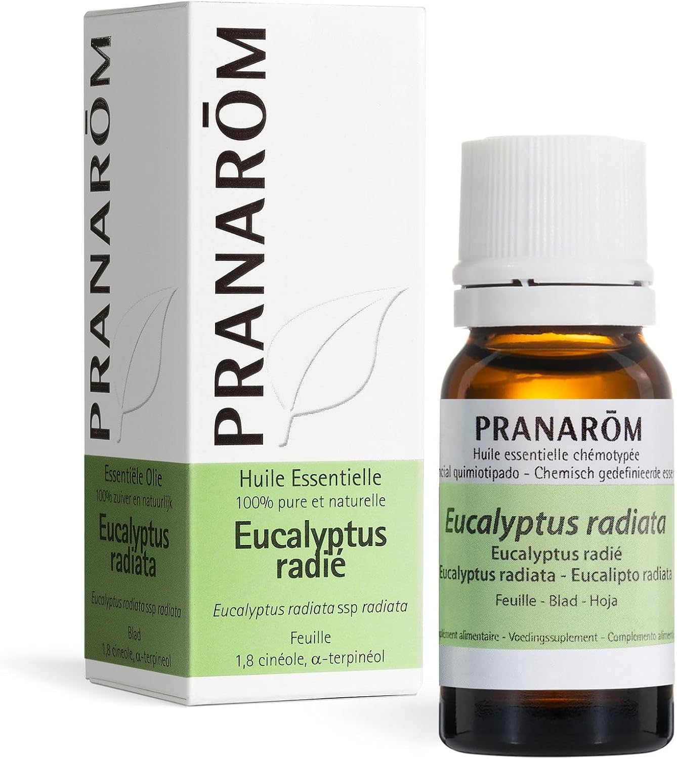 PRANARÔM - Eucalyptus Radié - Huile Essentielle Chémotypée - Voies Respiratoires & Immunité - 100% Pure Et Naturelle - HECT - 10 ml 10 ml (Lot de 1)