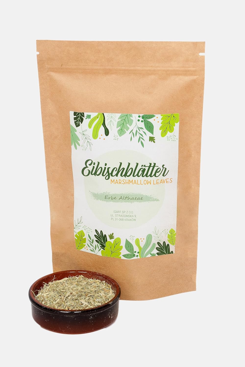 IGART Guimauve Feuilles et Tiges Coupées 1000g - Althea Officinalis L - Marshmallow Root - pour le Thé de Feuilles de Guimauve - Tisane de Feuilles de Guimauve - Tisane en Vrac