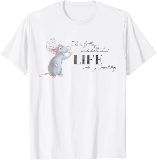 100 and Pixar's Ratatouille Remy Unpredictable Life T-Shirt