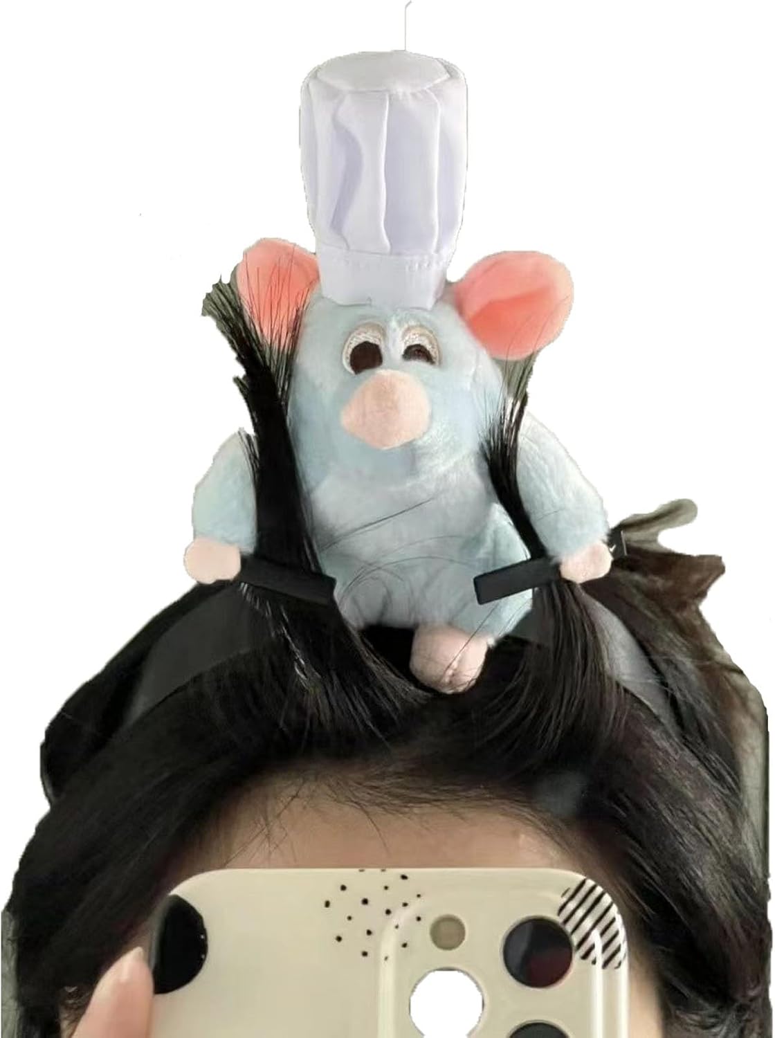 CLBYVGHH 2024 Femmes Mignon Souris Animal Bande Dessinée Remy Ratatouille Peluche Bandeaux Accessoires Cosplay Costume Halloween Coiffures