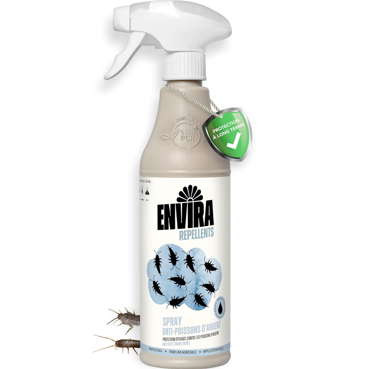 Spray Contre Les Poissons d'argent - Anti-Poisson d'argent à Effet Longue durée - Inodore & à Base d'eau - 500 ML 500 ml (Lot de 1)