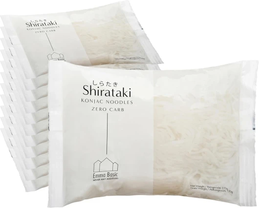 Emma Basic Shirataki Konjac Nouilles 12x270g - Végétalien - Sans gluten