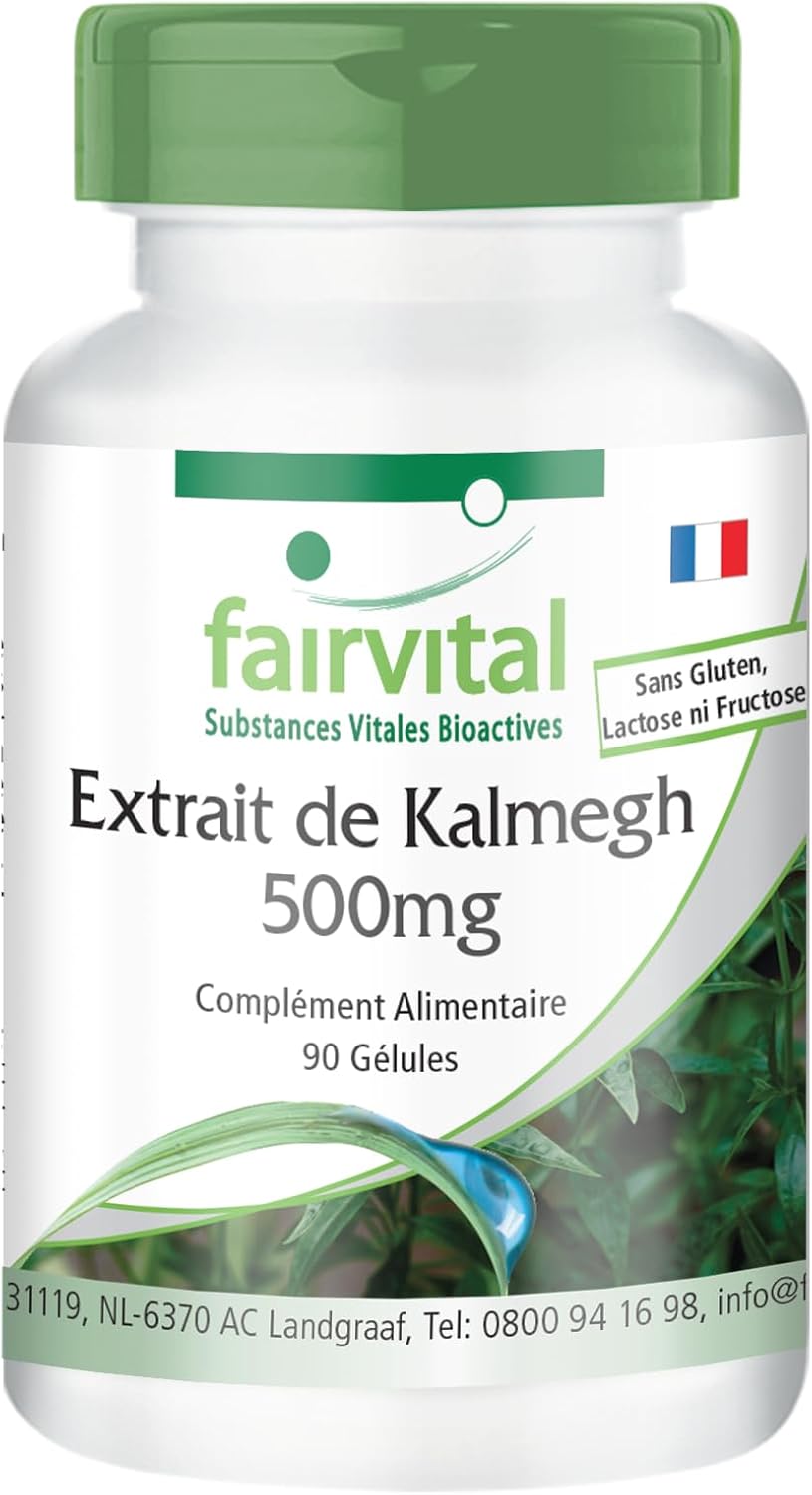 Extrait de Kalmegh 500 mg - 90 gélules Extrait 5 fois concentré de la feuille de Kalmegh - pour 3 mois - qualité testée et dosage élevé - 100% végétalien - Made in Germany