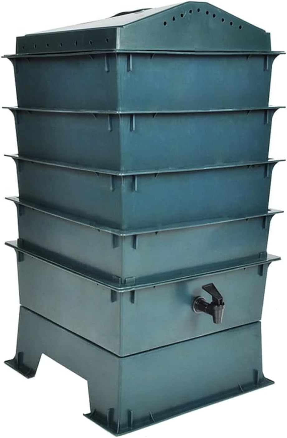 BaraSh Lombricomposteur 4 Plateaux 42 x 42 x 60 cm,bac composteur Jardin,Cuisine exterieure