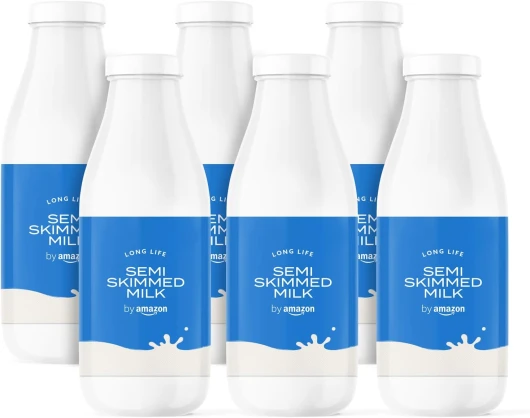 Lait Demi-Écrémé, 6x1L 1 l (Lot de 6)