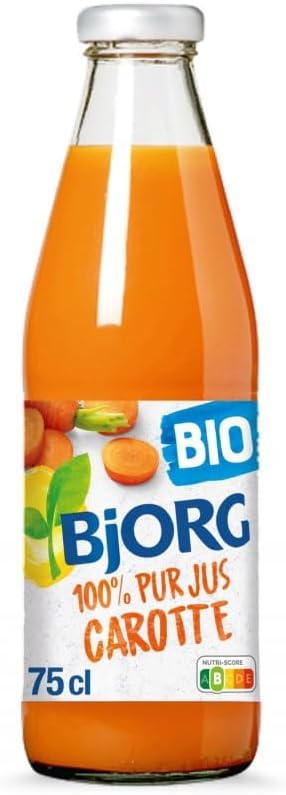 Jus Carotte 75Cl - Jus de carotte bio, idéal pour une alimentation saine et équilibrée - Sans Marque - Lot De 4