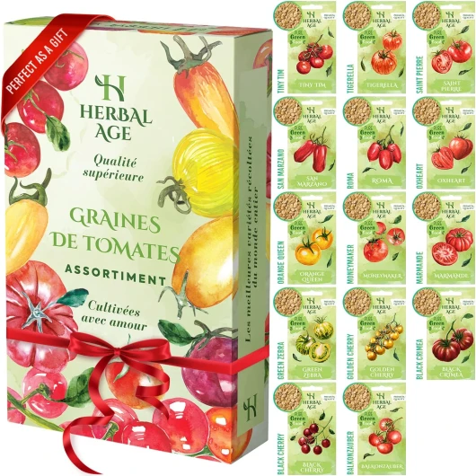 Kit De Culture De Tomates, 14 Variétés De Graines Anciennes, 500 Graines De Tomates Pour Votre Jardin Intérieure Et Extérieure À Planter, Cadeau De Jardinage Pour Homme, Femme, Enfant
