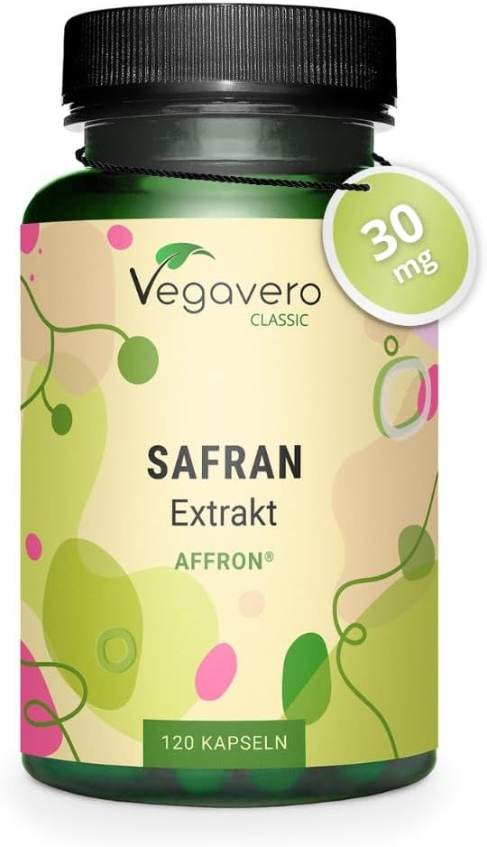 Safran 30 mg - Extrait de Qualité : Affron® - 120 Gélules - Analysé en Laboratoire - Vegan & Sans Additifs - Vegavero®
