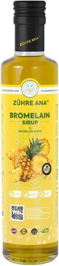 Zühre Ana Sirop de bromélaïne - Coenzyme Q10 - Extrait d'ananas naturel - Soutien du métabolisme pour accélérer le métabolisme - Pour le drainage en cas d'œdème - Végétalien (250 ml)