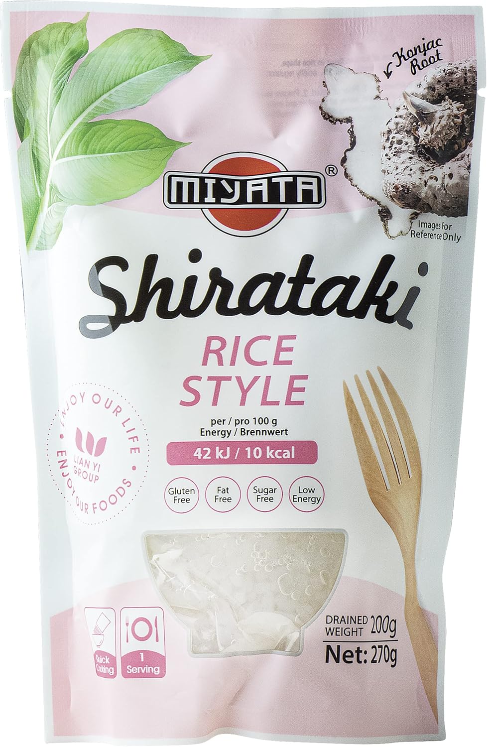 MIYATA Shirataki Riz à la Farine de Konjac 270 g Set de 12 Riz 3.24 kg (Lot de 1)