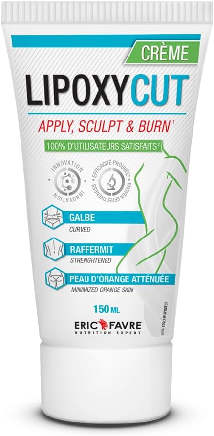 CREME MINCEUR CELLULITE Lipoxycut - Affine la Silhouette et Raffermit - Gel Minceur Effet sculptant, Raffermissant et Galbant - Creme Minceur - Laboratoire Français Eric Favre