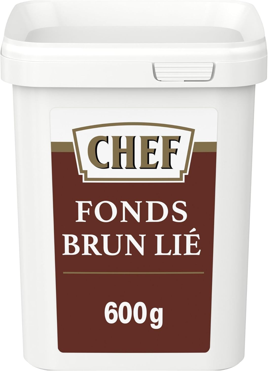 Fonds Brun Lié Déshydraté - Goût Prononcé de Bœuf Rôti - Sauce Brune Intense et Brillante - Gain de Temps en Cuisine - Aide Culinaire, Sauce, Fonds, Fumet - Pot de 600g pour 15L à 40L Fonds Brun Lié 600g