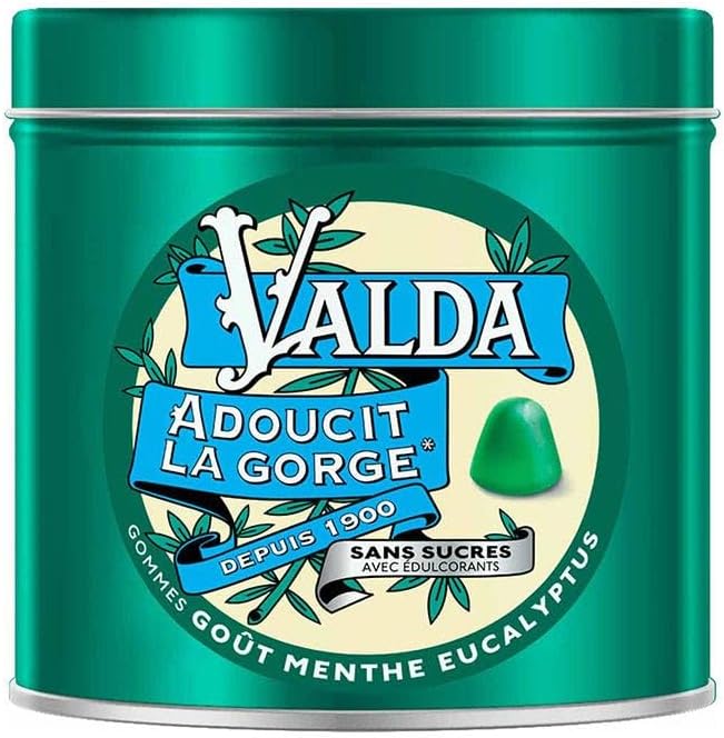 Gommes Sans Sucres - Goût Menthe Eucalyptus - Adoucit La Gorge * - 140 G Verte 140 unité (Lot de 1)