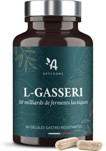 Lactobacillus Gasseri - Probiotique Jusqu'à 50 Milliards d'UFC/Jour - 60 Gélules Gastro-Résistantes - Fabriqué en France par Apyforme