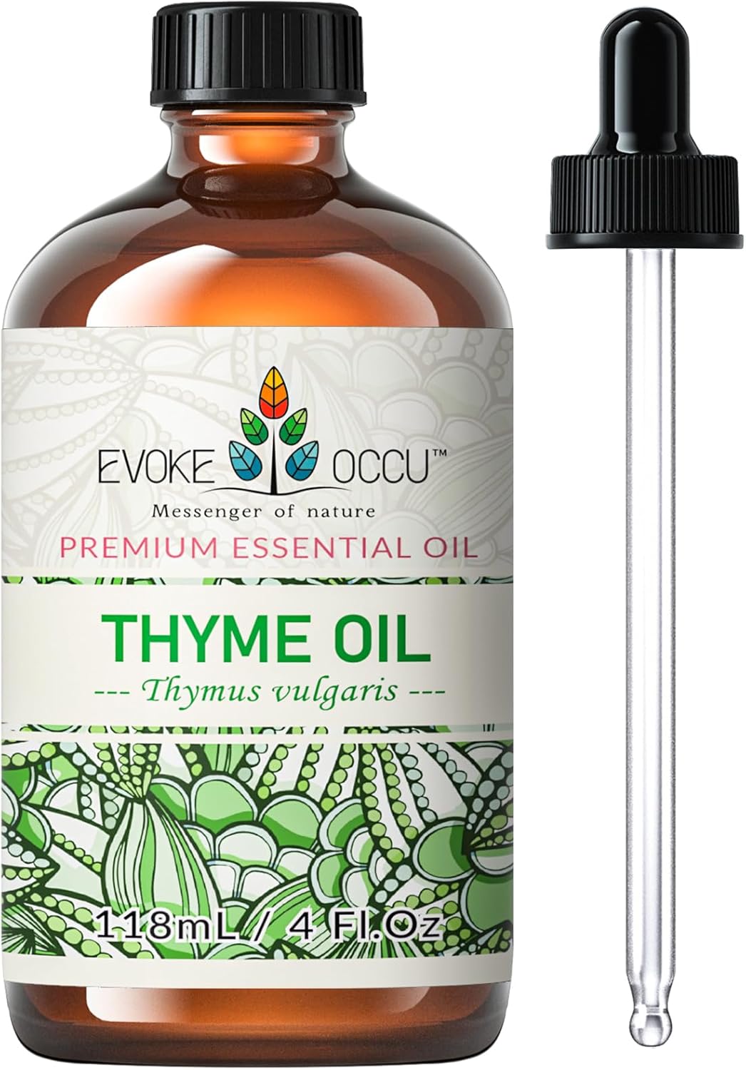 Huile Essentielle de Thym 118ml, Huile de Thym Pure et Naturelle pour Diffuseur d'Aromathérapie, Parfumerie DIY, Soins de la Peau et Massage - 4 FL Oz