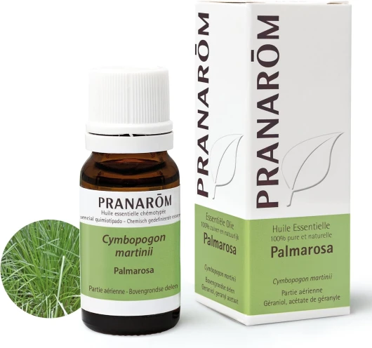 Huile Essentielle Palmarosa Bio Cymbopogon martinii var - motia Partie Aérienne HECT 10 ml 10 ml (Lot de 1) Palmarosa Bio