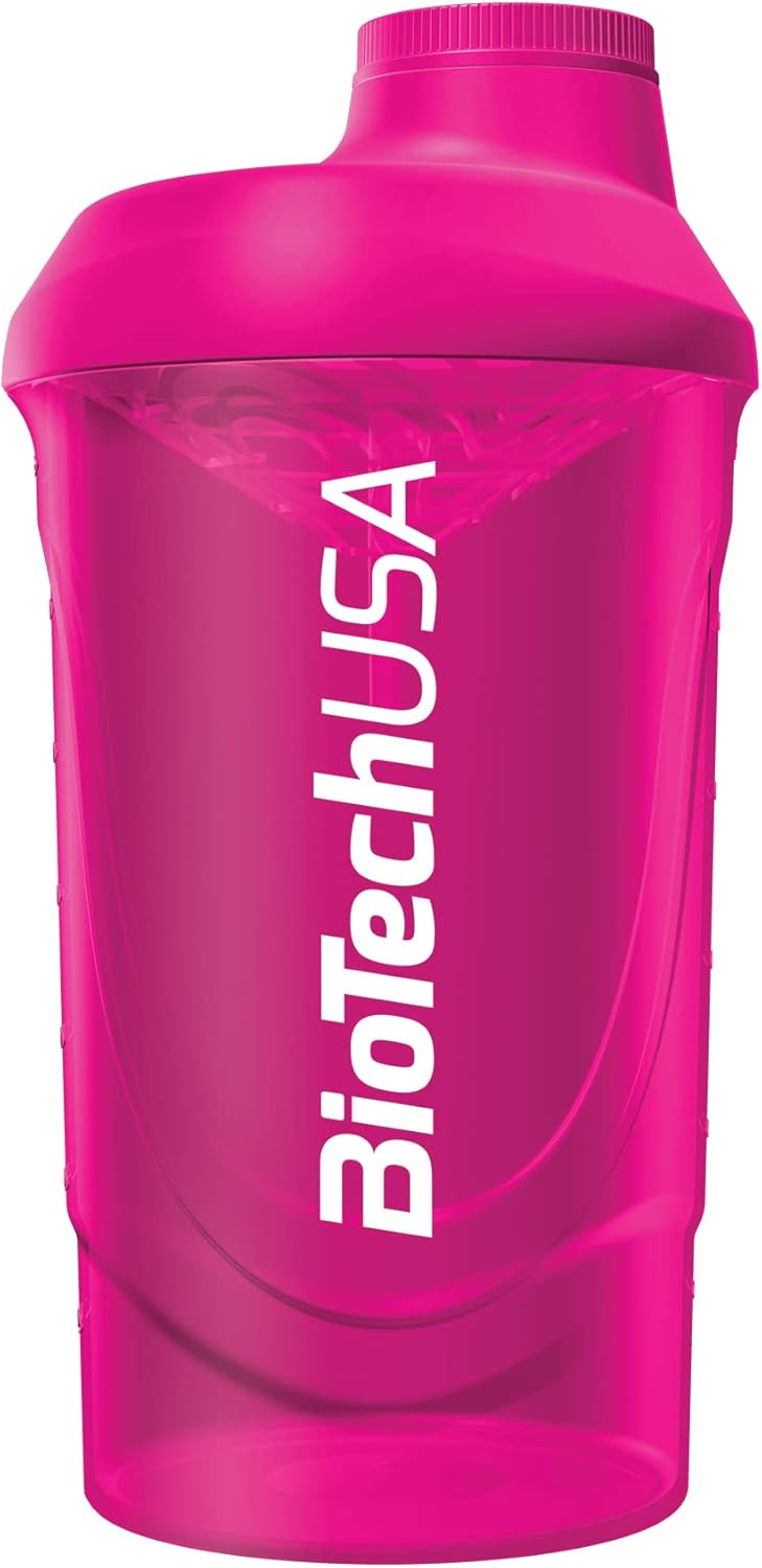 Wave Shaker - Bouteille shaker - 100% étanche - Mélange amélioré - Durable et sûr - Sans BPA, 600 ml, Magenta
