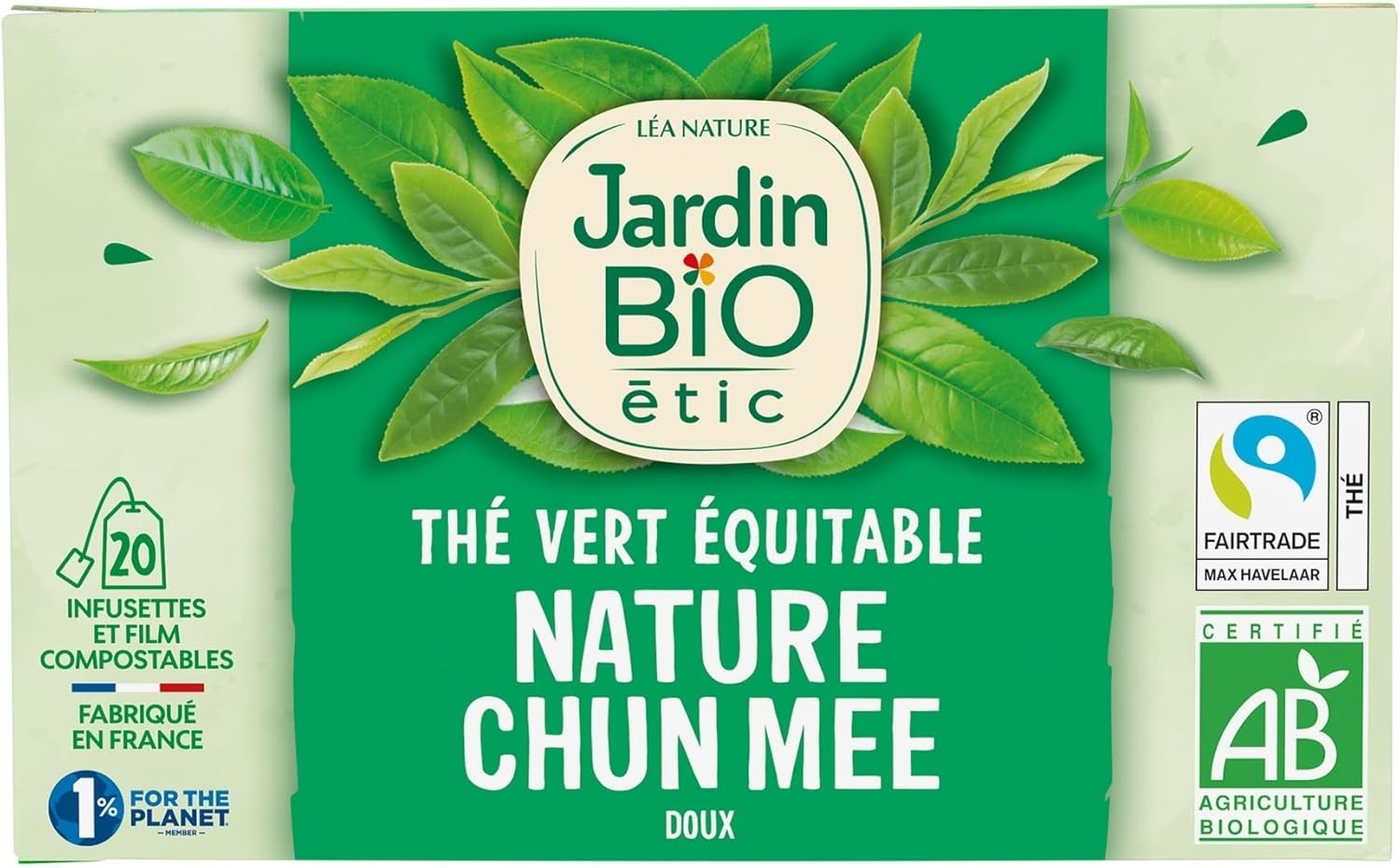 Thé Vert Nature Doux 40 g 1 40 g (Lot de 1)