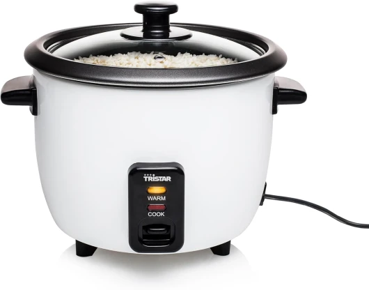 Cuiseur à riz RK-6117-0,6 litre - Fonction de maintien au chaud,300w,0.6l,18 x 18 x 18cm,noir,blanc 0,6 Litres