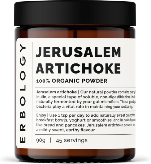 100% Poudre de Topinambour Bio 150 g - Riche en Fibre d'Inuline Prébiotique - Fabriqué à partir de Tubercules Entiers - Directement de la Ferme - Végétalienne et Sans Gluten - Sans OGM