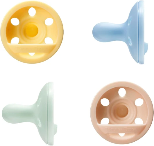 Sucette imitant le sein, 0-6m, lot de 4, légère, design en une seule pièce en silicone, tétine symétrique